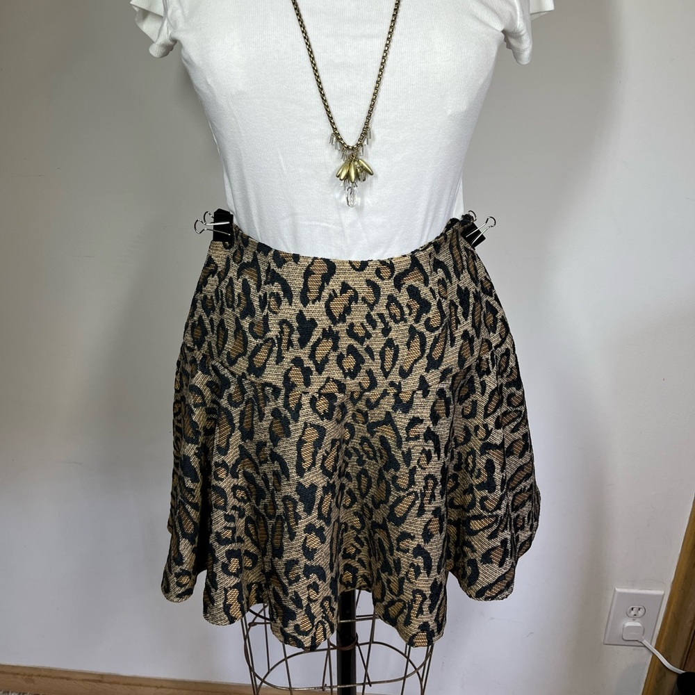 Free People cheetah print skirt